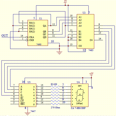 Help driving multiple 7 segment displays with 7447s