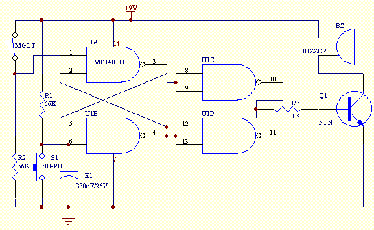 Home Security Monitoring Circuit