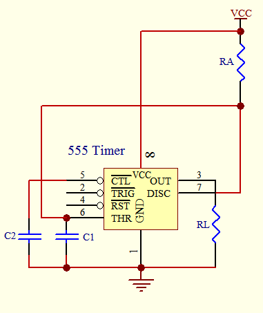 555 Timer Monostable Circuit