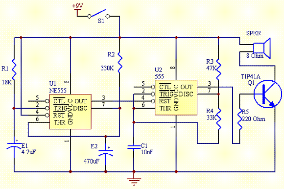 Auto Shut Off Tone Generator Circuit