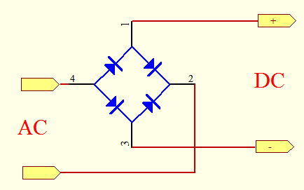 Diodes as bridge rectifiers
