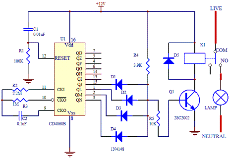 Electronic Timer Switch Circuit