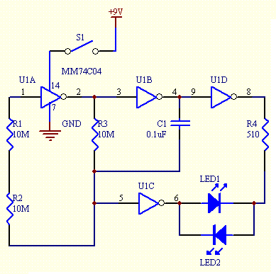 LED Light Flasher Circuit