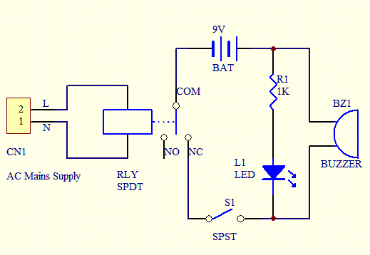 Power Alarm Failure Schematic Diagram